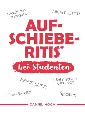 cover image of AUFSCHIEBERITIS&#174; bei Studenten